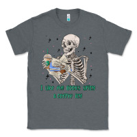 Charcoal Heather i like my books spicy and coffee icy Classic Tee - MaliasSmallBusiness