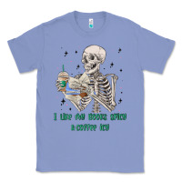 Colony Blue i like my books spicy and coffee icy Classic Tee - MaliasSmallBusiness