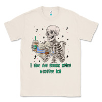 Natural i like my books spicy and coffee icy Classic Tee - MaliasSmallBusiness