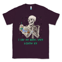 Plum i like my books spicy and coffee icy Classic Tee - MaliasSmallBusiness