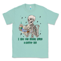 Seafoam i like my books spicy and coffee icy Classic Tee - MaliasSmallBusiness