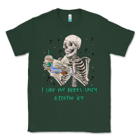 Sports Green i like my books spicy and coffee icy Classic Tee - MaliasSmallBusiness