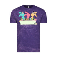 Cloud Purple easter bunny trio Vintage Tee - MaliasSmallBusiness