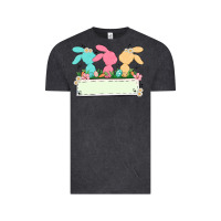 Vintage Black easter bunny trio Vintage Tee - MaliasSmallBusiness
