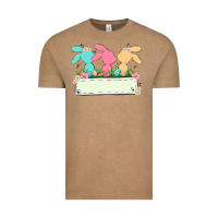 Vintage Coffee easter bunny trio Vintage Tee - MaliasSmallBusiness
