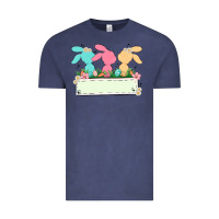 Vintage Denim easter bunny trio Vintage Tee - MaliasSmallBusiness