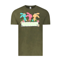 Vintage Olive easter bunny trio Vintage Tee - MaliasSmallBusiness