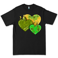 Black st patricks day hearts Premium Tee - AdoDesignShop