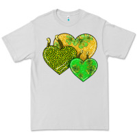 Dove Grey st patricks day hearts Premium Tee - AdoDesignShop