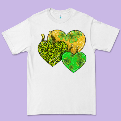 St Patricks Day Hearts Premium Tee Designed By Adodesignshop