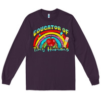 Plum educator of tiny humans Long Sleeve Tee - NancyCooperArtShop