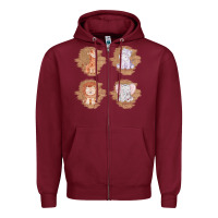 Burgundy Safari Baby Animal Clipart Zipper Hoodie - Bettercallsaul