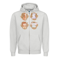 Dove Grey Safari Baby Animal Clipart Zipper Hoodie - Bettercallsaul