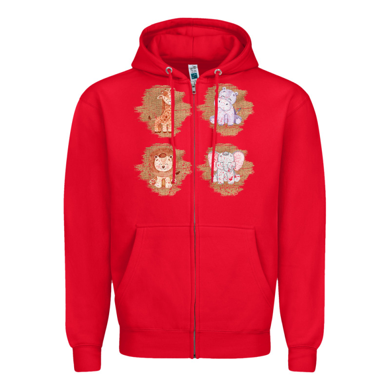 Safari Baby Animal Clipart Zipper Hoodie by Bettercallsaul | Teevron