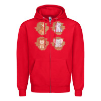 Red Safari Baby Animal Clipart Zipper Hoodie - Bettercallsaul
