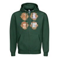 Sports Green Safari Baby Animal Clipart Zipper Hoodie - Bettercallsaul