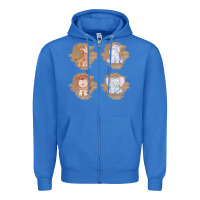 True Royal Safari Baby Animal Clipart Zipper Hoodie - Bettercallsaul