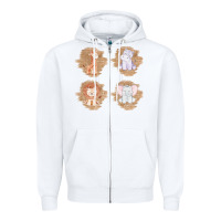 White Safari Baby Animal Clipart Zipper Hoodie - Bettercallsaul