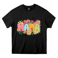 Black floral mama Heavy Core Tee - JahusDesignShop
