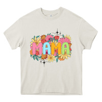 Cream floral mama Heavy Core Tee - JahusDesignShop