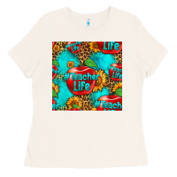 Bone teacher apple seamless pattern Ladies Tee - HRA Design Shop