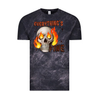 Cloud Black everythings fine Vintage Tee - JahusDesignShop