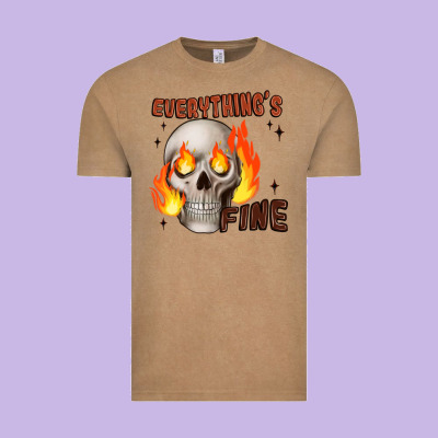 Everythings Fine Vintage Tee Designed By Jahusdesignshop