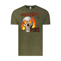 Vintage Olive everythings fine Vintage Tee - JahusDesignShop