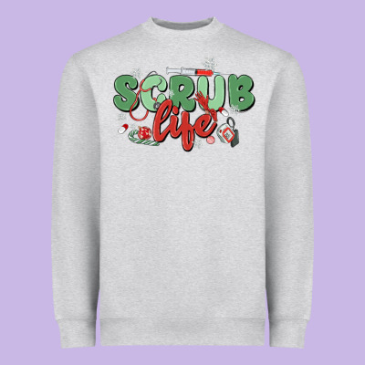 Scrub Life Heavyweight Sweatshirt Designed By Maliassmallbusiness