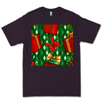 Plum christmas surprise gift box seamless pattern Premium Tee - BundleAndBundleShop