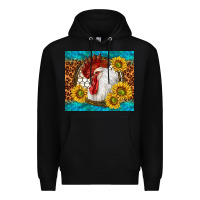 Black western rooster Premium Hoodie - TumblerDesignByShophia