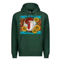 Sports Green western rooster Premium Hoodie - TumblerDesignByShophia