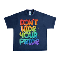 Navy dont hide your pride Urban Heavy Tee - MaliasSmallBusiness
