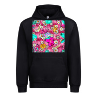 Black hairstylist coffee cups and daisy with leopard seamless pattern bbs Urban Hoodie - BundleAndBundleShop