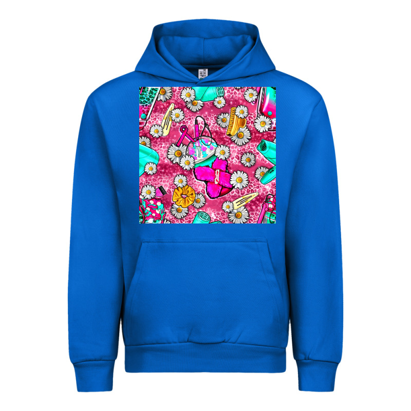 Hairstylist Coffee Cups And Daisy With Leopard Seamless Pattern Bbs Urban Hoodie by BundleAndBundleShop | Teevron