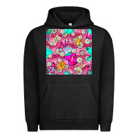 Pigment Black hairstylist coffee cups and daisy with leopard seamless pattern bbs Urban Hoodie - BundleAndBundleShop