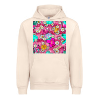 Sandshell hairstylist coffee cups and daisy with leopard seamless pattern bbs Urban Hoodie - BundleAndBundleShop