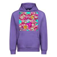 Tulip hairstylist coffee cups and daisy with leopard seamless pattern bbs Urban Hoodie - BundleAndBundleShop