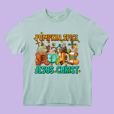 Pumpkin Spıce Jesus Christ Coffee Cups Heavy Core Tee Designed By Adodesignshop