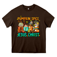Chocolate Brown pumpkin spıce jesus christ coffee cups Heavy Core Tee - AdoDesignShop