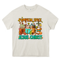 Cream pumpkin spıce jesus christ coffee cups Heavy Core Tee - AdoDesignShop