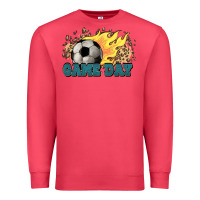 Cardinal Game day Soccer leopard flames fireball Premium Sweatshirt - HowdyJamesFarm