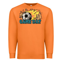 Carrot Game day Soccer leopard flames fireball Premium Sweatshirt - HowdyJamesFarm