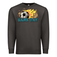Smoke Game day Soccer leopard flames fireball Premium Sweatshirt - HowdyJamesFarm