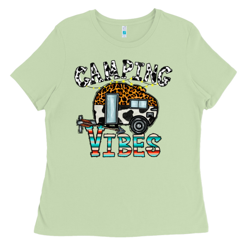 Camping Vibes Ladies Tee by CowhideDigitalArt | Teevron
