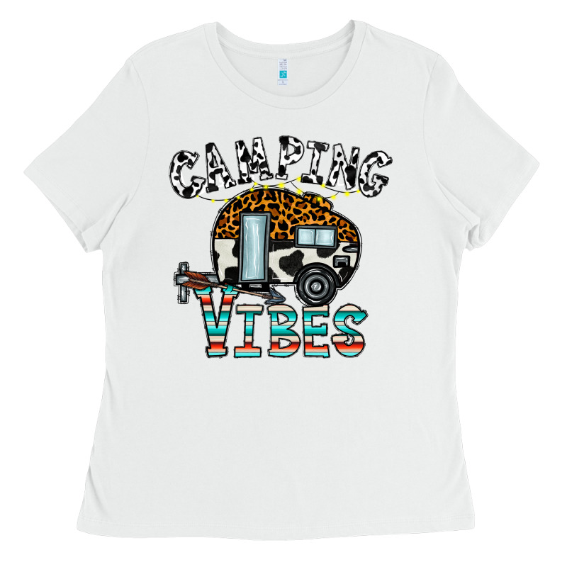 Camping Vibes Ladies Tee by CowhideDigitalArt | Teevron