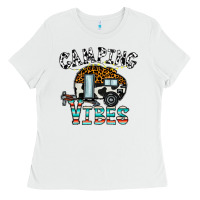 White camping vibes Ladies Tee - CowhideDigitalArt