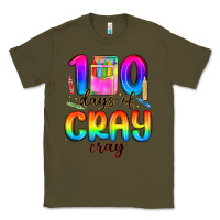 Army Green 100 days of cray cray Classic Tee - MaliasSmallBusiness