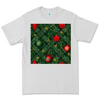 Dove Grey christmas ornaments seamless  pattern Premium Tee - BundleAndBundleShop
