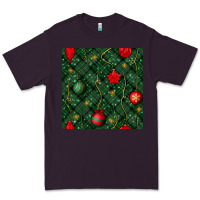 Plum christmas ornaments seamless  pattern Premium Tee - BundleAndBundleShop